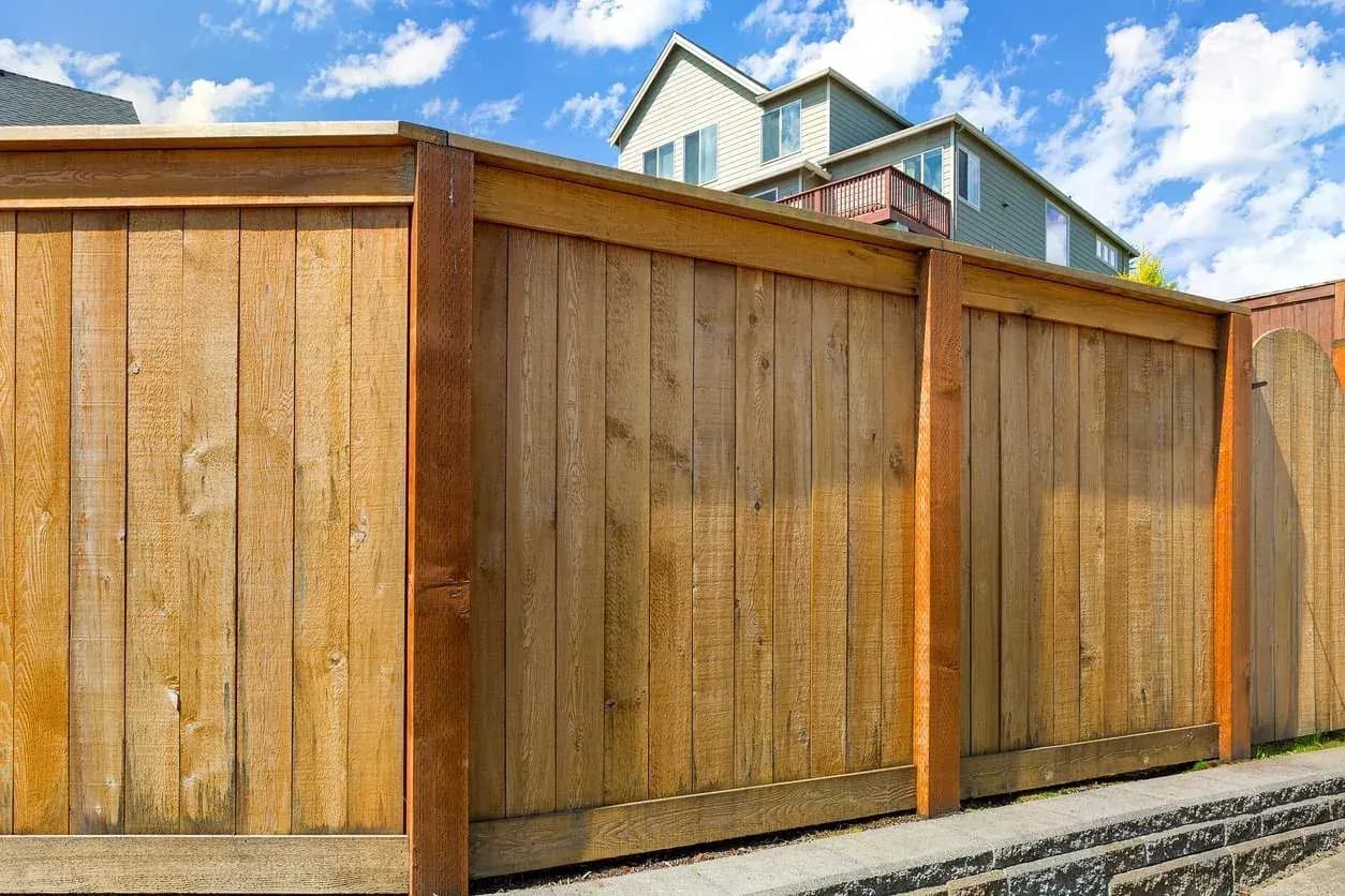 Suburban Cedar Fence Staining