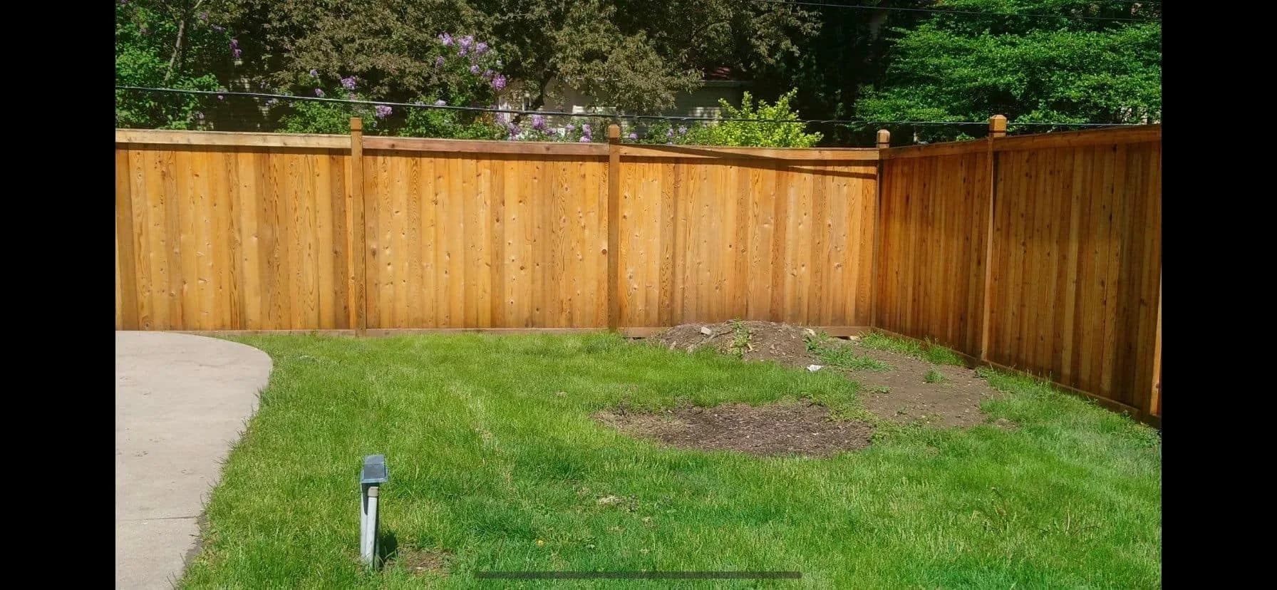 Suburban Cedar Fence Staining