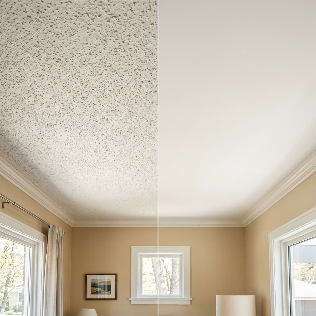 Popcorn Ceiling Before and After: What the Process Actually Looks Like