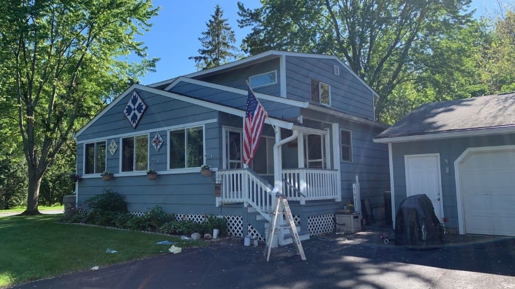 Muted Blue-Gray Exterior