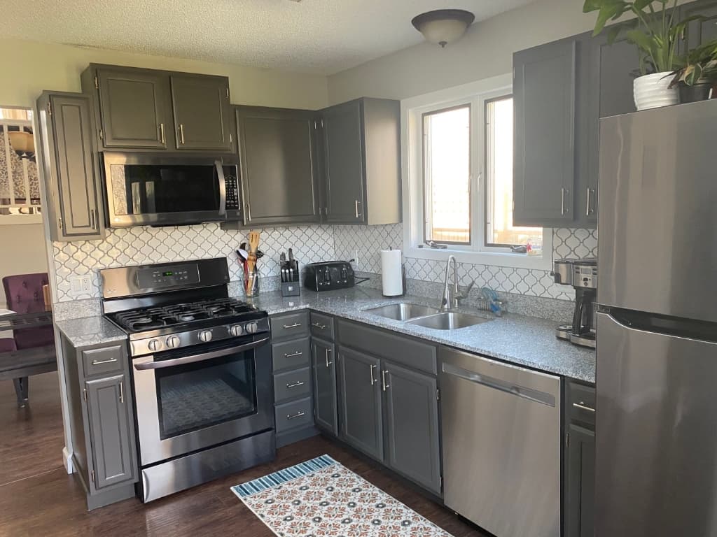 Peppercorn Dark Grey Kitchen Cabinets