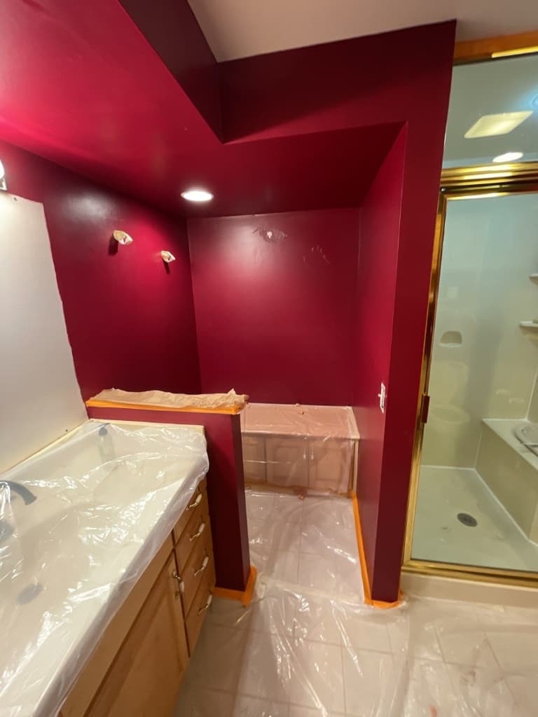 Crimson Maroon Bathroom