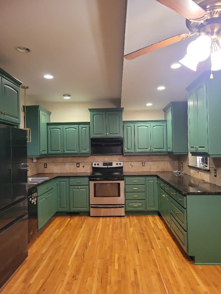 Teal Green Kitchen Cabinets