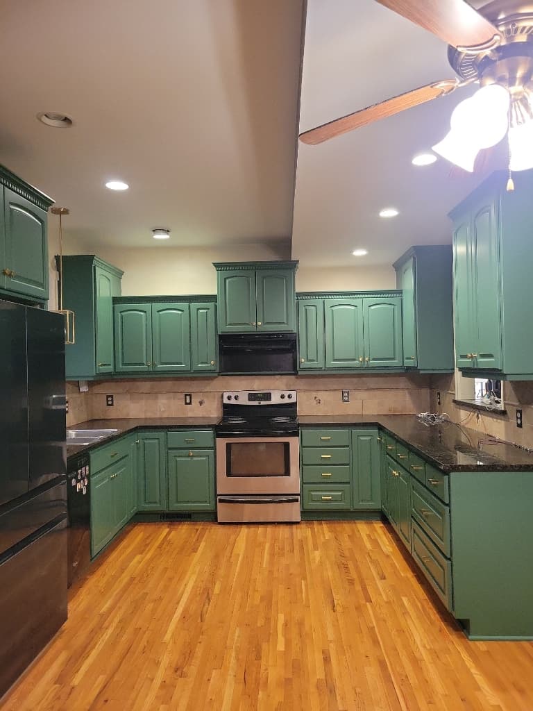 Teal Green Kitchen Cabinets
