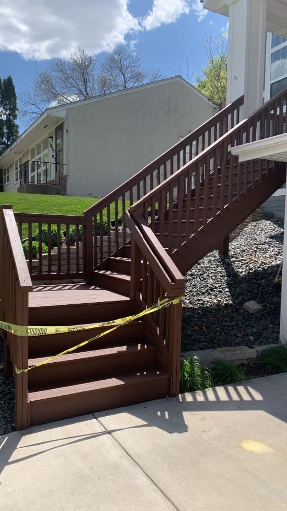 Solid Brown Deck Staining