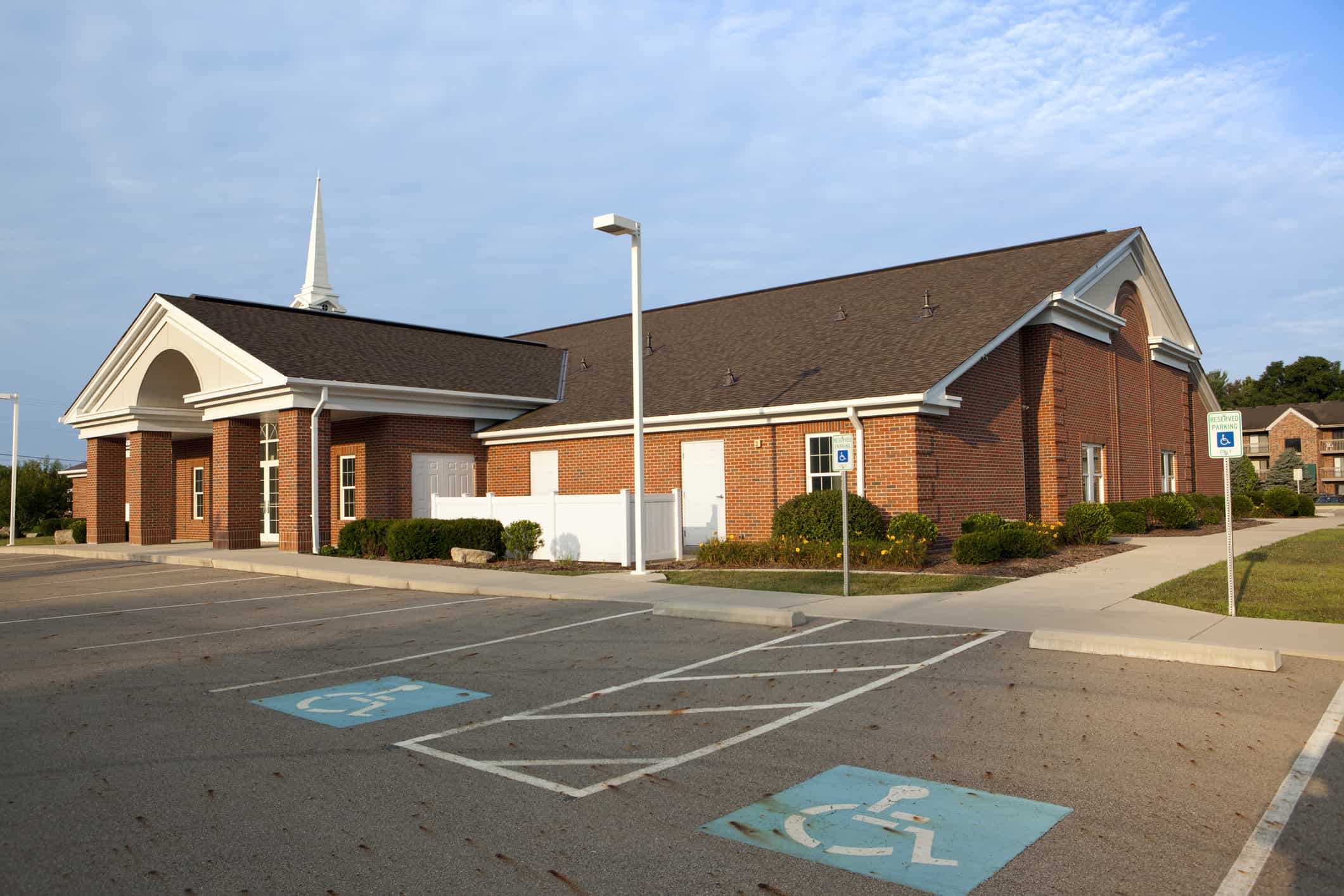 Eagan, MN's professional painters bring elegance and style to a church exterior.